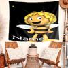 Personalized Maya the Bee Background Tapestry,Custom Name Birthday Party,Multifunctional Wall Decoration for Home Decor,Various Occasions