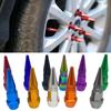 Bullet Valve Caps Car Motorcycle Wheel Tire Valve Caps Alloy Spike Shaped Aluminum Car Styling Auto Exterior Accessories 4Pcs