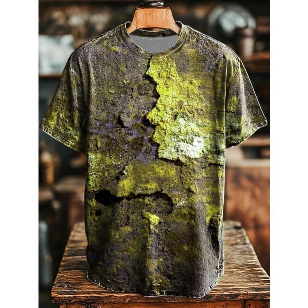 Fun Retro Rust 3D Print Men's T-Shirts Summer O-Neck Short Sleeve T Shirt Hip Hop Oversized Tees Harajuku Y2K Tops Women Clothing