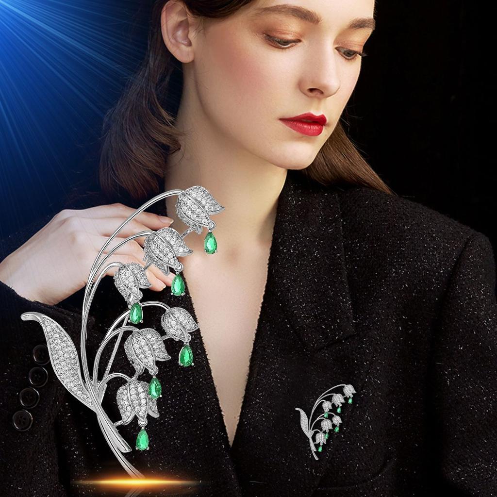 Premium Lily Of The Valley Brooch Temperament Suit Coat Accessories Cardigan Pin Flower Brooch Accessories Gift