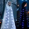 Шнуровка Светодиодный Хэллоуинский Плащ с Капюшоном Винтажный Костюм для Косплея Новый Дизайн Винтажный Плащ с Капюшоном