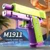 M1911 Toy Gun Model Cannot Shoot Model Plastic Pistol Empty Clip Bolt Lock 3D Printing Fidget Toy for Boys Decompression