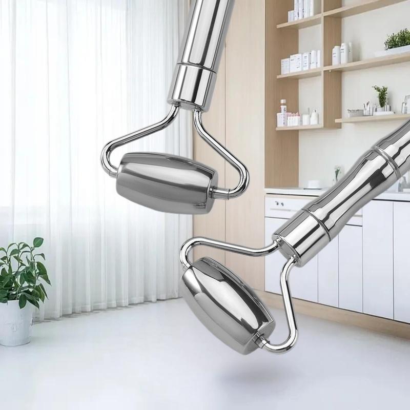 Ролик для лица из нержавеющей стали и инструмент гуа-ша – для массажа лица и шеи, подтяжки и лифтинга кожи