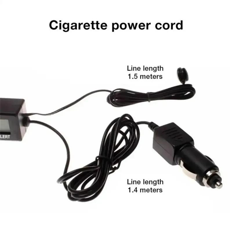 12-24В Автомобильный 3 в 1 Цифровой Дисплей Внутреннего и Наружного Термометра Вольтметр Аккумулятора Автомобиля и ЖК-Часы с Датчиком Температуры Подсветка