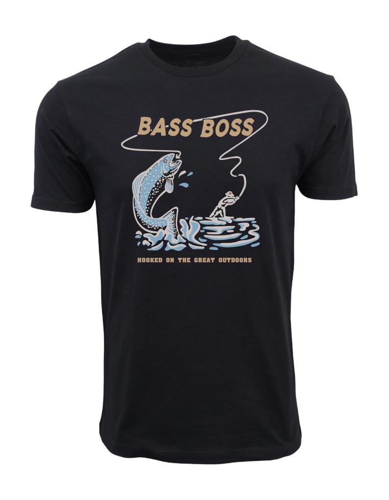 Мужские и женские футболки BASS BOSS HOOKED ON THE GREAT OUTDOORS FISING
