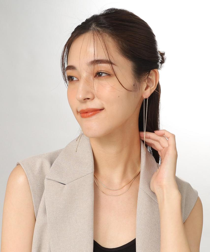 Серьги K10 Spike Тройные серьги-пусеты 40576532 Желтое золото 00 [Кокошник] Женские (100)