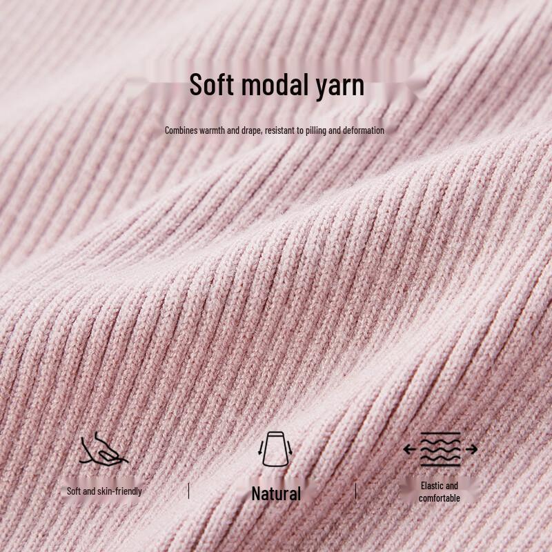 Xiangying Women's Long-Sleeve Pleated Knit Dress