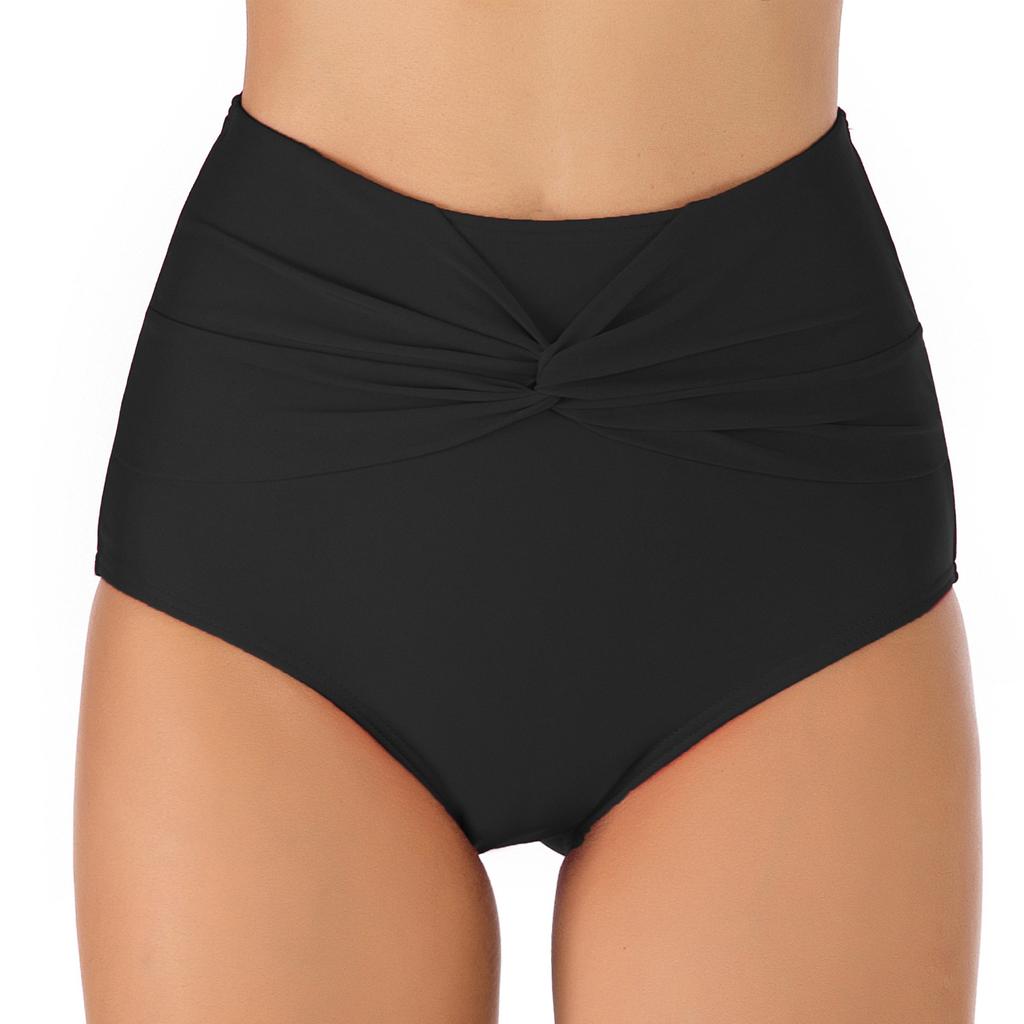 Женские сексуальные бикини-плавки большого размера с высокой талией, треугольные, однотонные, облегающие, быстросохнущие, для пляжа