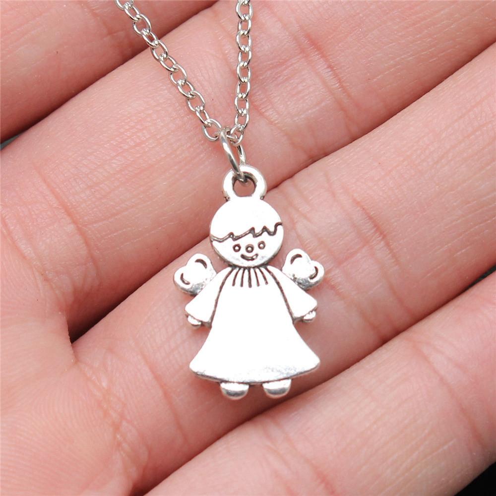 Ожерелье с крыльями ангела в форме персикового сердца, 40 см, короткая цепочка, украшения для девочек, День отца, кавайные материалы