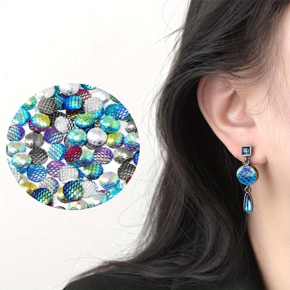 22/44/66 шт., полимерный материал, рыбья чешуя, плоский задний уголок, защитный элемент, красочное плоское заднее украшение, инкрустированный ободок, подвеска для лотка