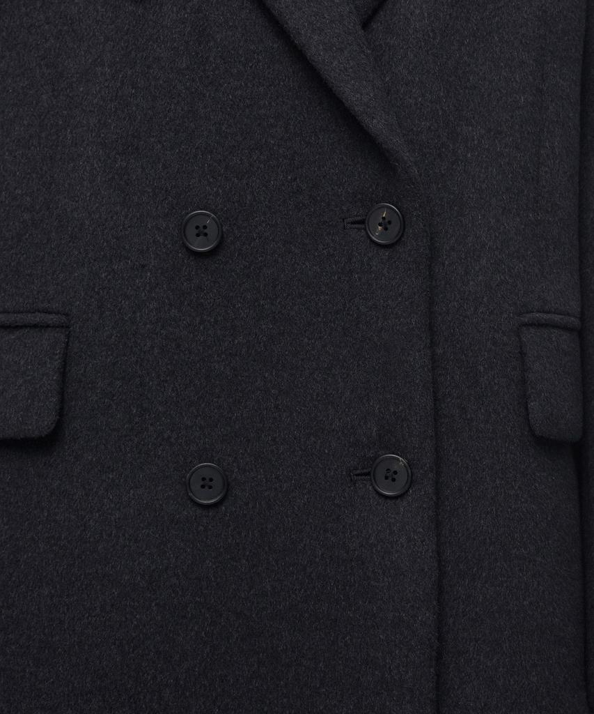 Musinsa Standard Woman Women'S Cashmere Blend Double Chester Long Coat [Charcoal Grey]