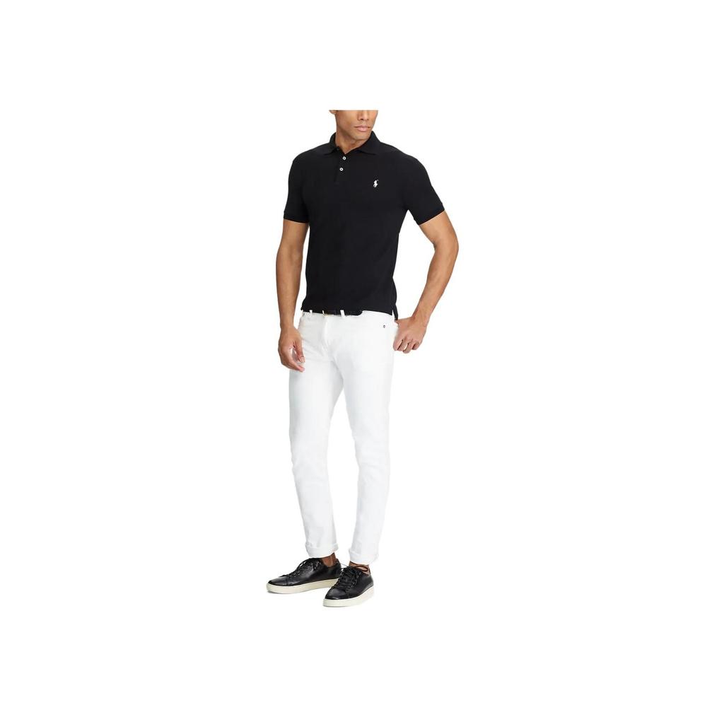 Polo Ralph Lauren Slim Fit однотонная рубашка поло мужская черная 710541705-007