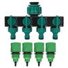 DN20 DN25 FNPT 4 Way Garden Hose Faucet Splitter with 1 4in Quick Connector Irrigation Fitting
