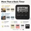 Magnetic Back Digital Timer Dual-Mode Kitchen Timer Stand Gym Timer  Students