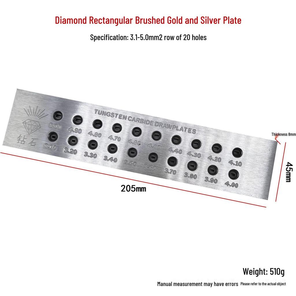 Professional Gold & Silver Wire Drawing Plate for Jewelry