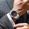 Мужские часы OPK Quartz Stainless Date Black, Стильные, Модные, Классические, Стальные, С дисплеем, Водонепроницаемые, Люминесцентные,