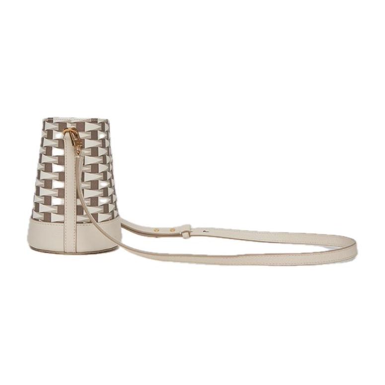 Bally Fashion Casual Letter Logo TPU Bucket Bag Crossbody Shoulder Bag Women bags Gray Bone-White 6307162