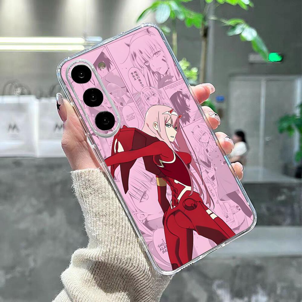 Чехол для телефона с изображением Аниме Zero Two Darling In The FranXX Для Samsung S26 S25 S24 Ultra S23 Fe S22 S20 S21 Plus Plus 5G Fe Прозрачный Чехол