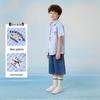 PawinPaw Boys' Blue Plaid Short-Sleeve Shirt
