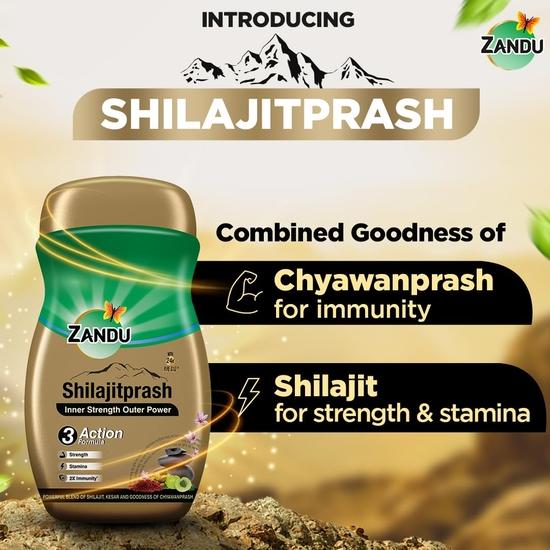 Zandu Shilajitprash (900g) | Powerhouse of 47 Potent Ayurvedic Herbs | Enriched with Shilajit & Chyawanprash Herbs
