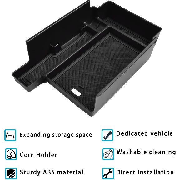 EDBETOS Center Console Organizer Tray Compatible With Nissan Pathfinder Accessories   2024 2025 R53 Interior Secondary Armrest Storage Glove Box