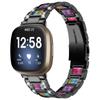 Ремешок с бриллиантами для Fitbit Versa 4 3 Sense 2, аксессуары для умных часов, металлический браслет из смолы из нержавеющей стали, ремешок Fitbit Versa 3