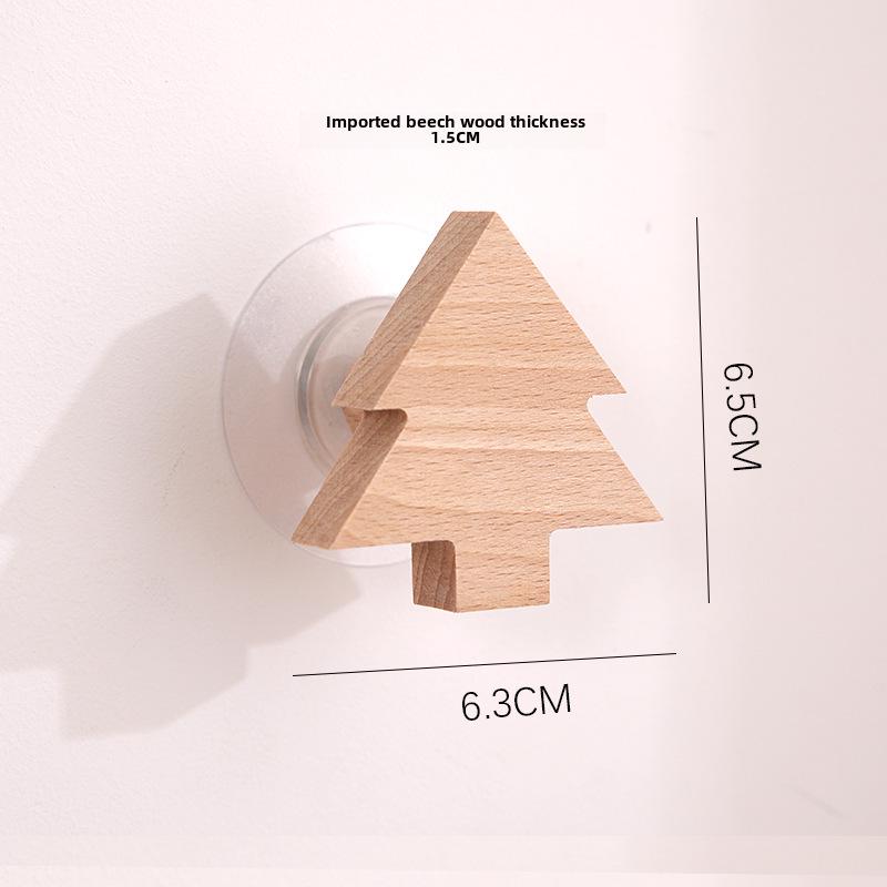 Японский милый крючок для стены из дерева в виде животного - лунный мультяшный дизайн в скандинавском стиле