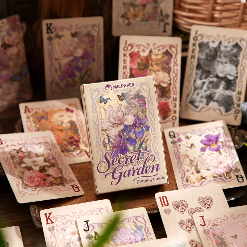 55 карт Secret Garden Цветочная коллекционная колода Игровая карта в литературном стиле Креативная канцелярия Подарок