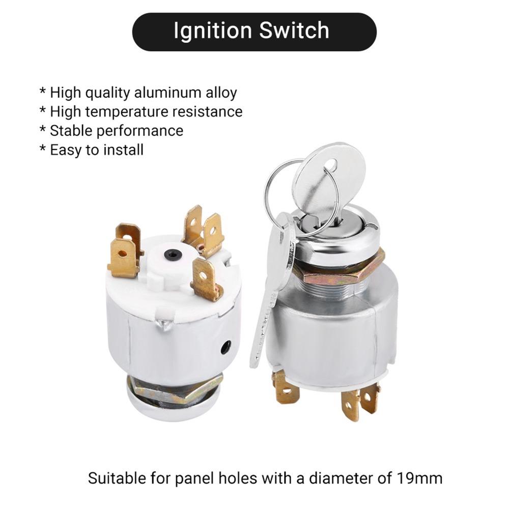 12V Ignition Switch Barrel 3 Position Engine Start Switch Ignition Switch For Car Motorcycle Boat