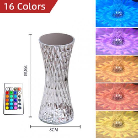 Magic 16 Color Touch Lunes Table Night Lamp Aesthetic Led Rgb Crystal Crystal Rose Lamp With