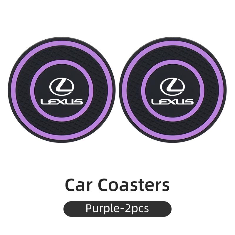 WDM2 2026 Hot Interior Stickers 2pcs Car Cup Holder Non-Slip Cup Coaster Silicone Pad Mat Auto Accessories For Lexus CT ES GS NX IS25
