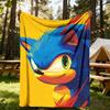 1 шт. Sonic Art Наружное фланелевое плед-одеяло HD-печать Легкое Мягкое Теплое Всесезонное одеяло для дивана, кровати, путешествий