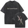 Vintage Washed MGK Lost Americana Tour 20252026 Print Tshirt Men Women Harajuku High Quality Fashion Oversized Cotton T Shirts
