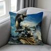 Monsterr Huntert Pillow cover gift High definition digital printingSurprise  vivid pattern Household