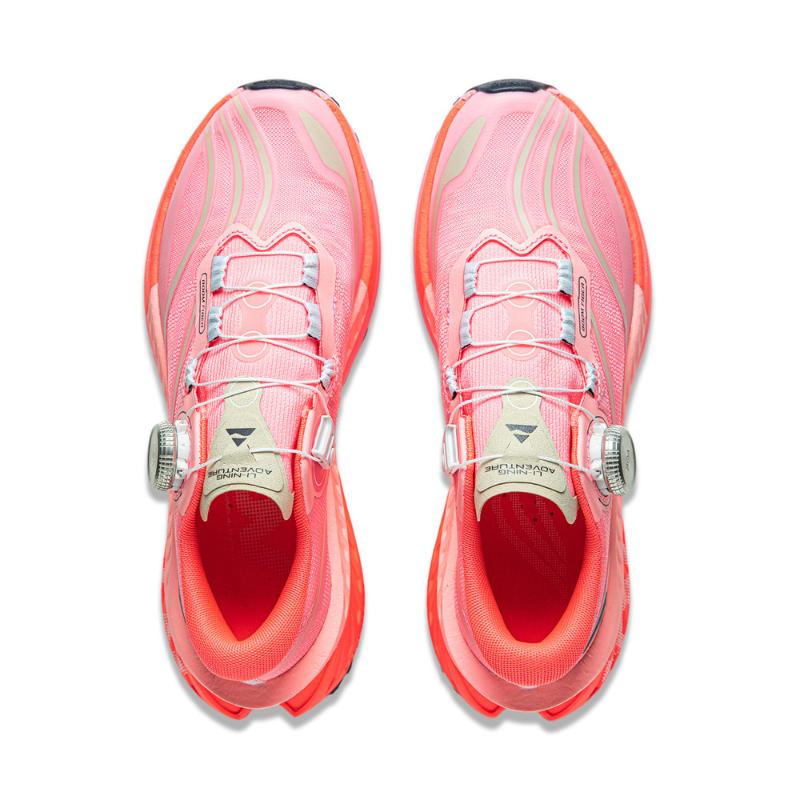 Li Ning De Lucas PRO Амортизация Скользкая подошва Отскок Низкие Кроссовки для бега Женские Розовые ARNU002-6