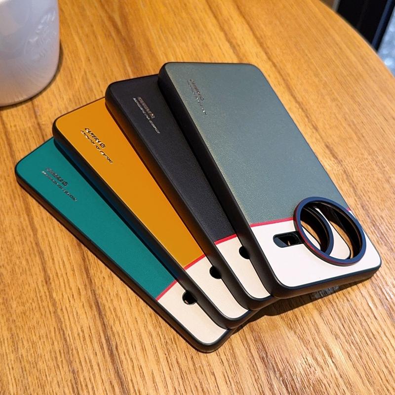Case For Xiaomi Redmi POCO F7 Pro & POCO F7 Ultra Contrast Color Matte Leather Raised Lens Protection Soft Phone Grip Back Cover