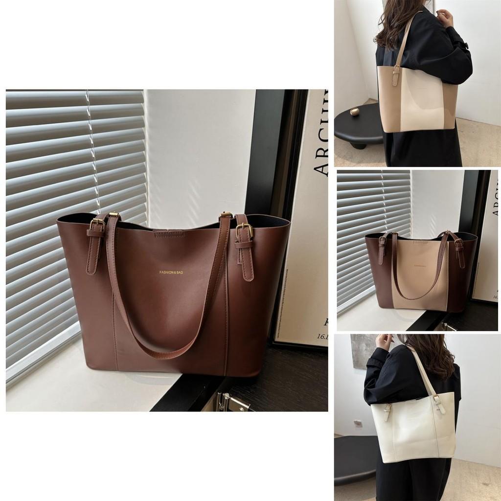 Stylish Korean Colorblock Large Capacity Tote Bag For Women Perfect For Daily Outings