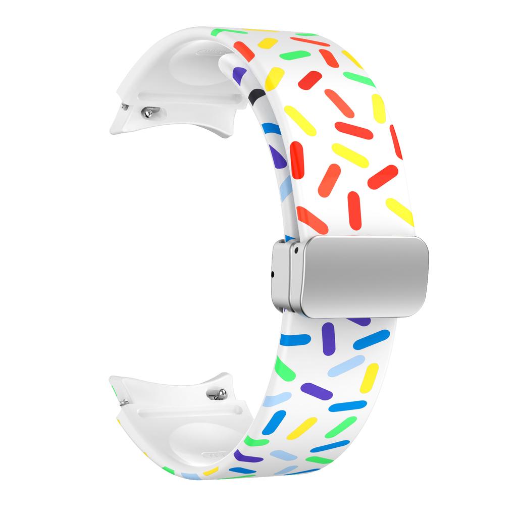 Магнитная D-пряжка Силиконовый ремешок Для Samsung Galaxy Watch 6 5 4 Серии Спортивный ремешок Для Galaxy Watch 45 44 40/Classic 47 46 43 42