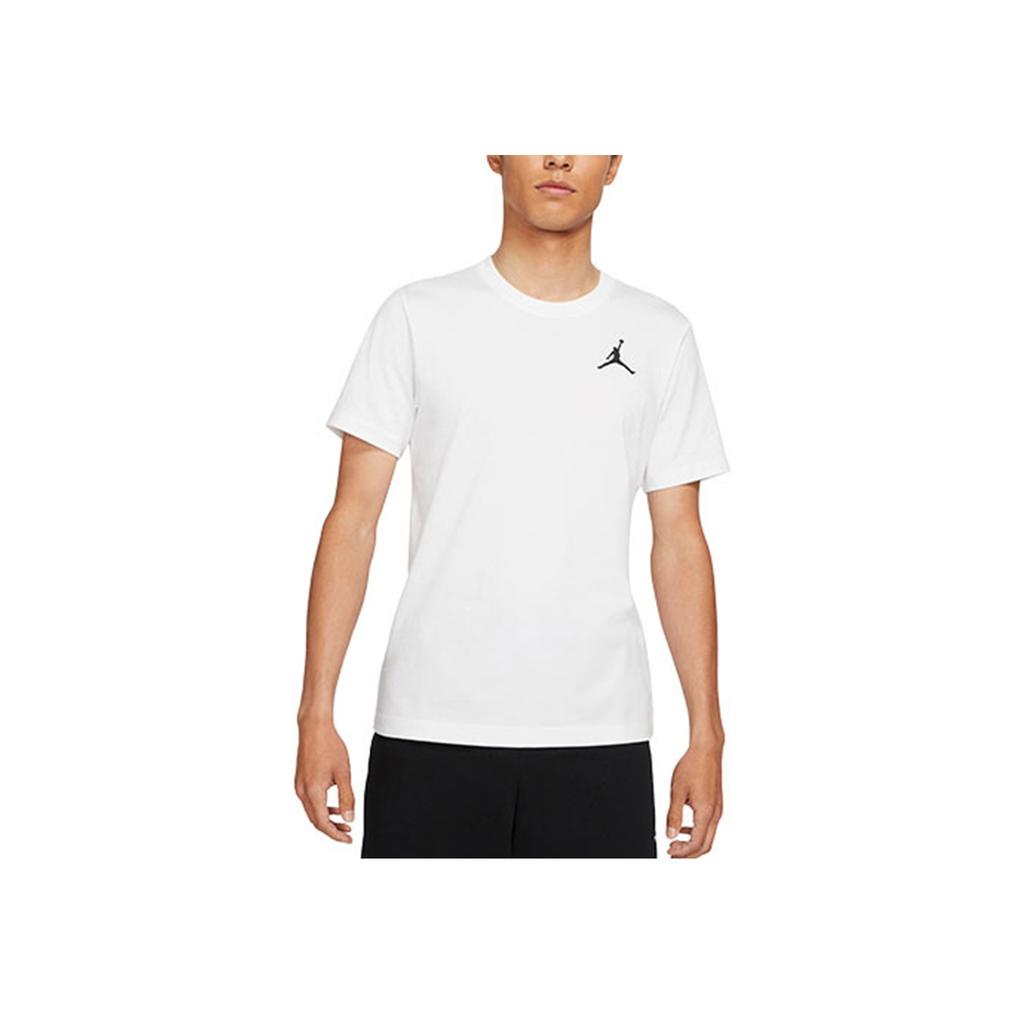 Jordan Jumpman Logo Embroidered Sport Round Neck Short Sleeve T-Shirt Men Tops White DC7486-100