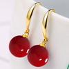 Simulation Freshwater Pearl Drop Earrings Ball Shape Ear Hook Simple Long Earrings  Ear Jewelry