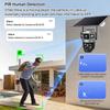 6K 12MP WiFi солнечная камера с двумя объективами наружная водонепроницаемая беспроводная CCTV видеомонитор батареи PIR детектор движения охранная IP-камера
