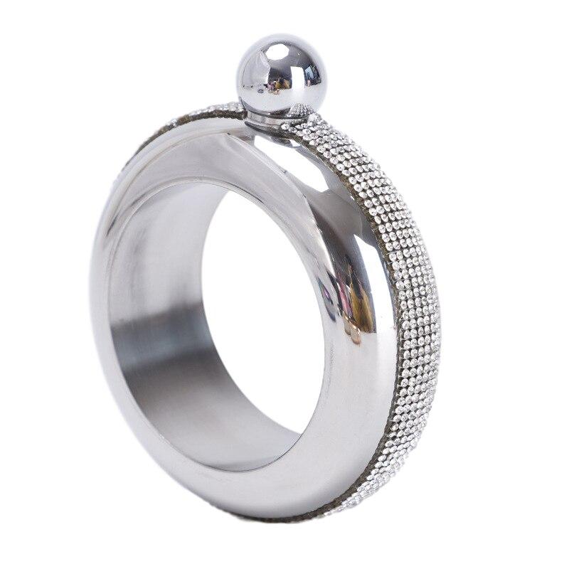 Кувшин браслет фляжка портативная круглая фляжка для алкоголя посуда браслет ювелирные изделия бутылка для алкоголя подарок 3.5 унции для женщин