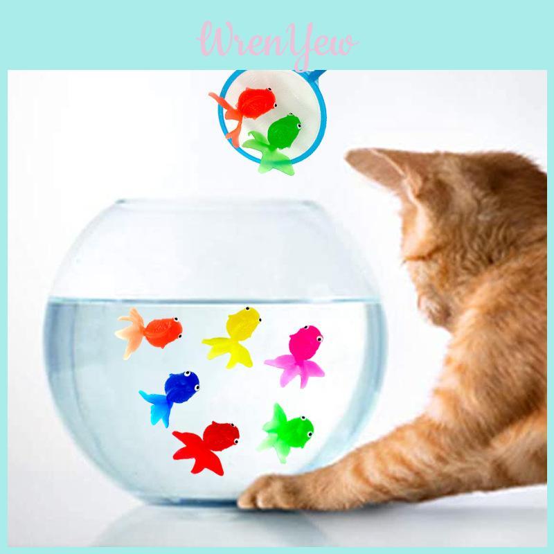 Реалистичная мягкая игрушка-золотая рыбка из ТПР для детей, красочная, для веселой игры в воде и обучения
