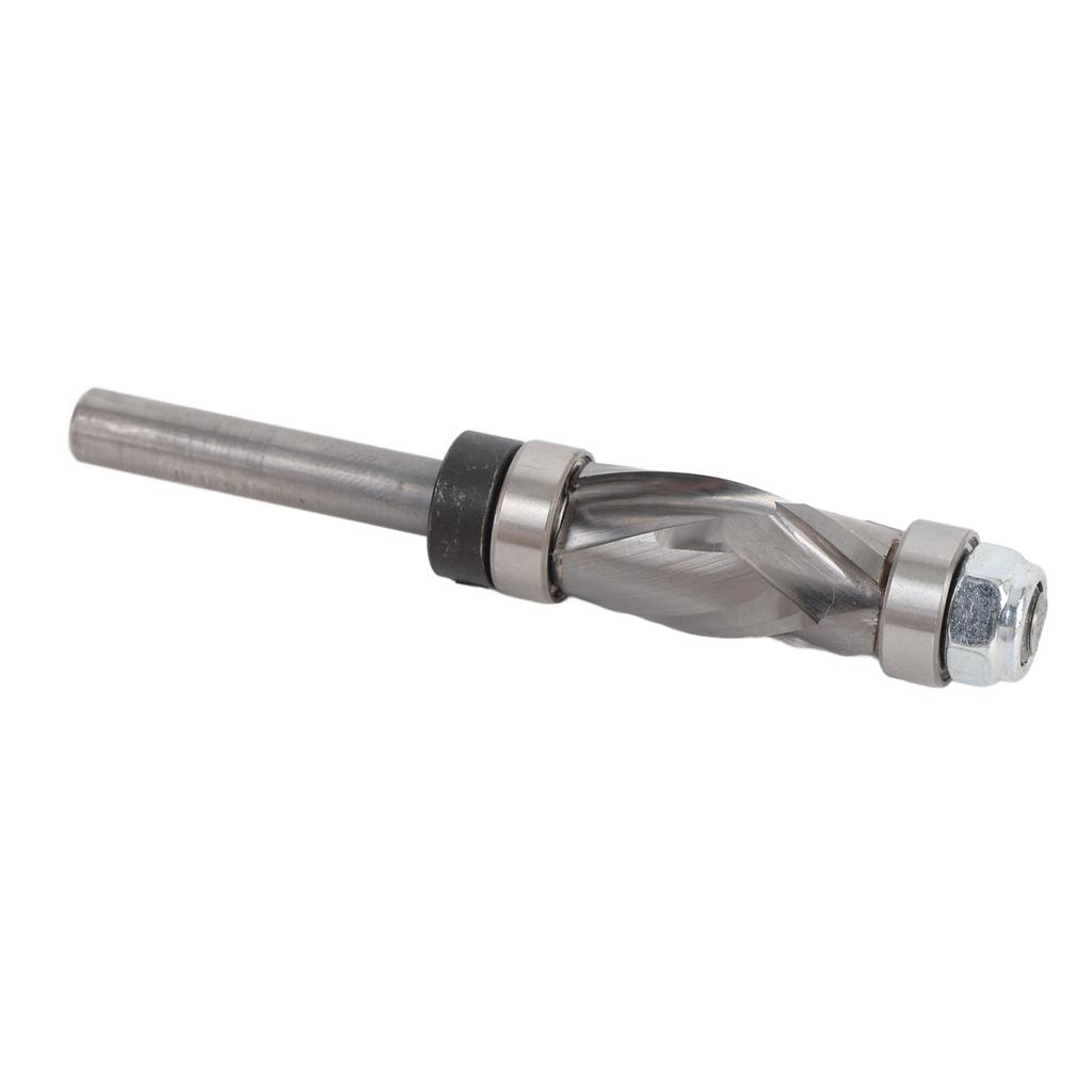 Compressiom Flush Trim Bit 14 Shank Dual Spiral Woodworking Router Bit Top and Bottom Bearing 1