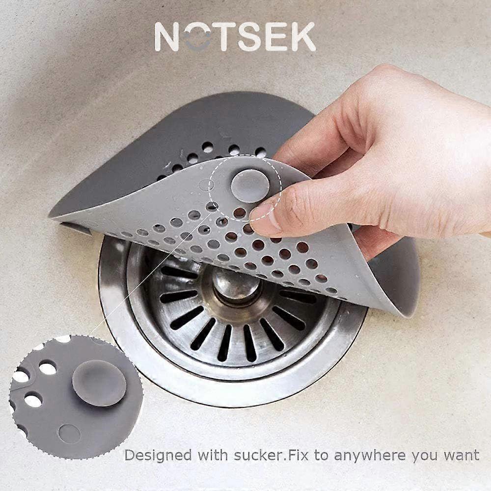 Shower Drain Covers, Silicone Tube Drain Hair Catcher Stopper with sucker for Bathroom Kitchen, Rubber Bathtub Sink Strainer Plug Filter Trap Home Dr