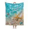 Ocean Blanket Soft Comfort Blanket Flannel Blanket Bed Sofa Travel Blanket Bedding Beach Theme Decoration