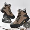 Winter Men's Warm Hiking Boots High-top Outdoor Plush Sneakers Casual Shoes