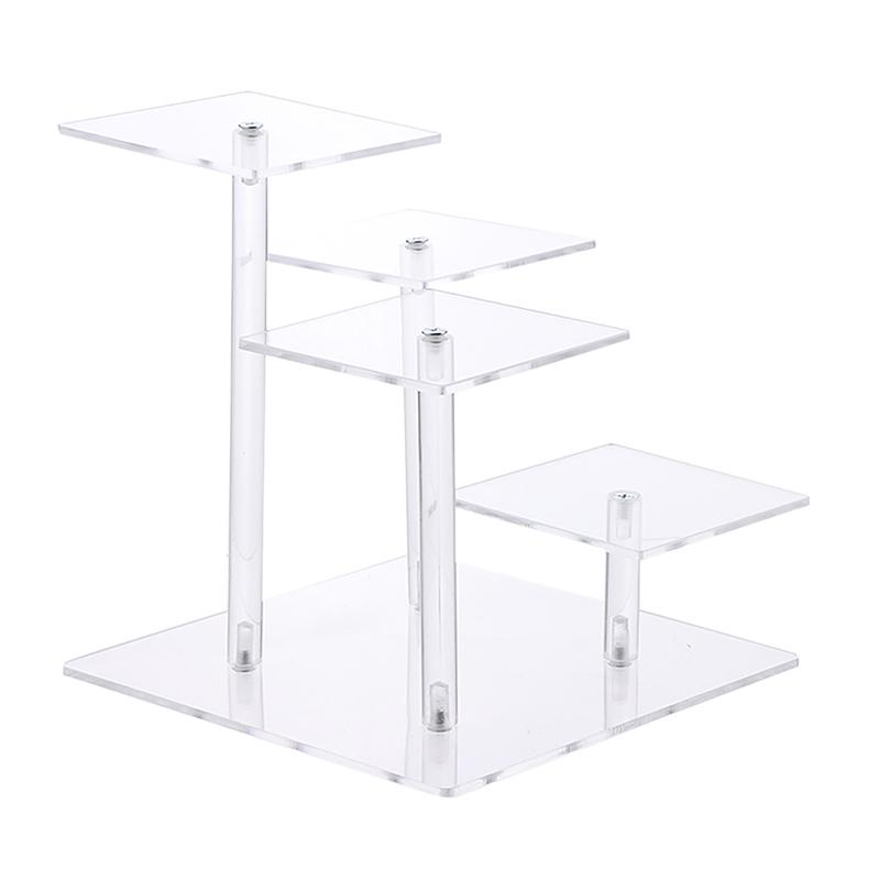 4 Layers Square Transparent Removable Acrylic Display Stand Holder Rack Kit Blind Box Display Stand Jewelry Holder Shelf