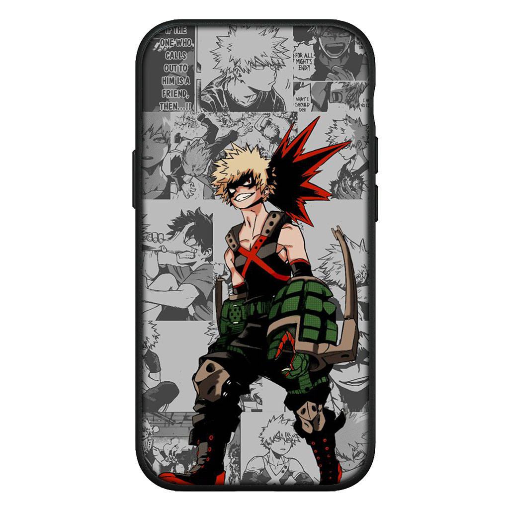 Чехол для iPhone 15 14 Xiaomi Redmi Note 13 12 11 Pro Max X 8 7 9 XR Samsung Galaxy S24 S23 OPPO A15 Huawei Bakugou Katsuki My Hero Academia BNHA Case