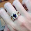 Итальянское ремесло Королевский сапфировый спрей регулируемое кольцо подходит для женской повседневной вечерней одежды модные ювелирные изделия